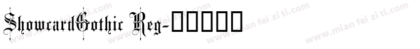 ShowcardGothic Reg字体转换